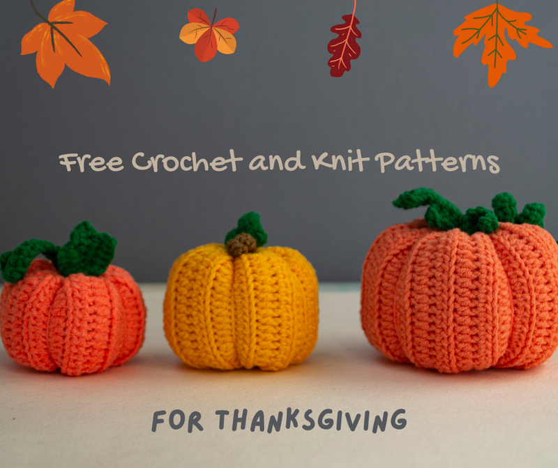 Free Crochet and Knit Patterns for Thanksgiving | knitting & crochet fall patterns perfect for the Thanksgiving season
