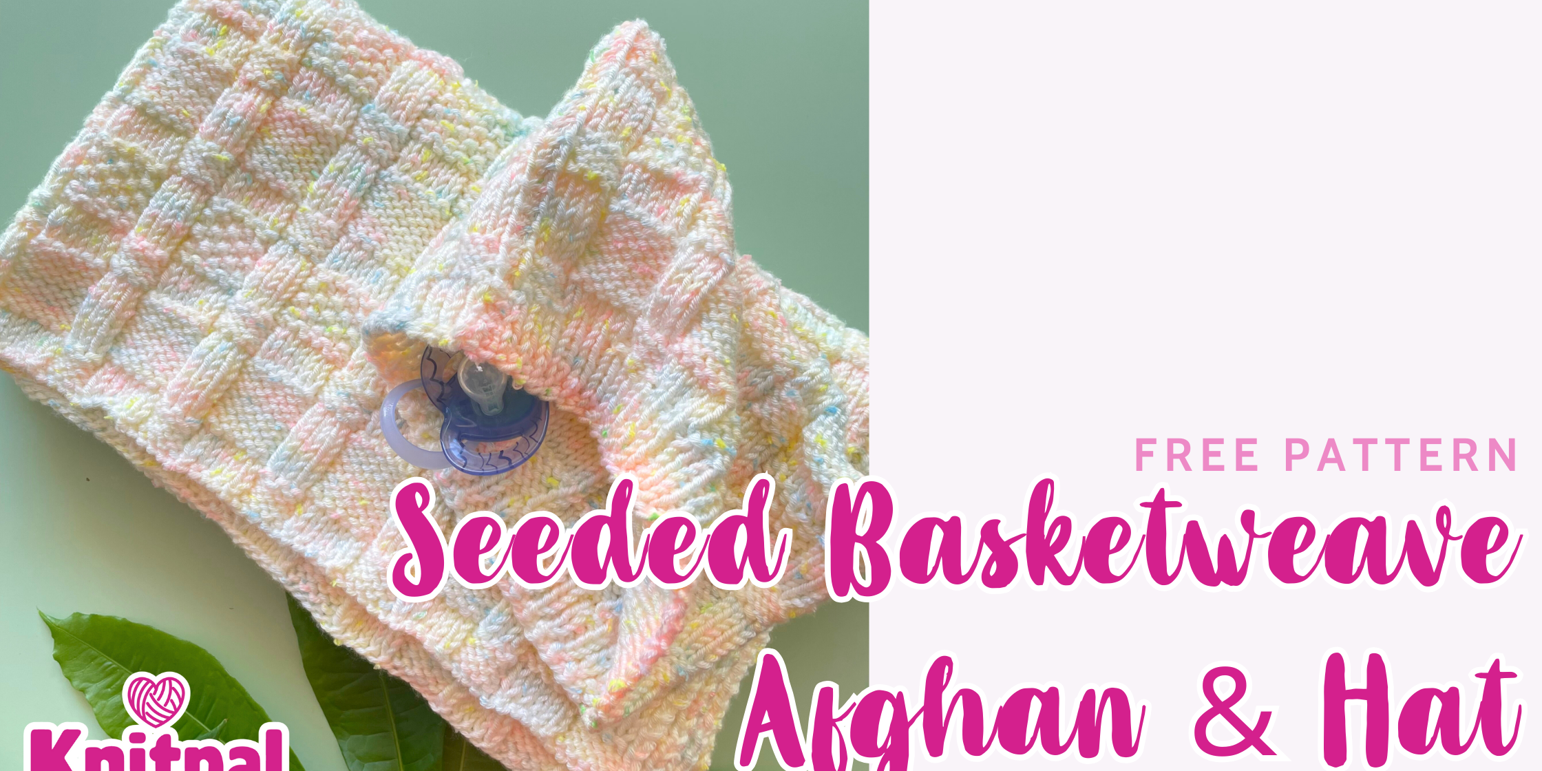 Seeded basketweave afghan and hat free pattern