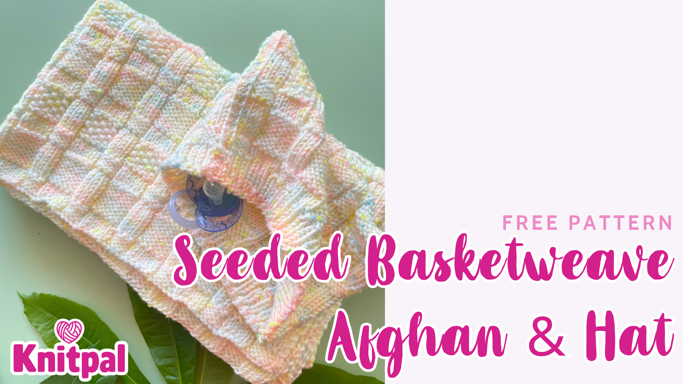 Seeded basketweave afghan and hat free pattern