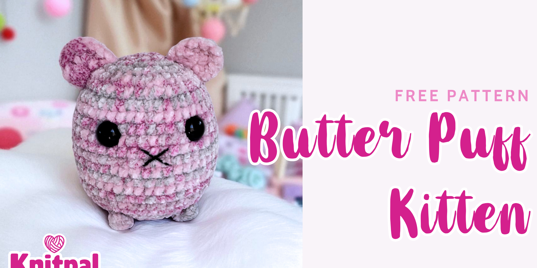 butter puff kitten free amigurumi crochet pattern