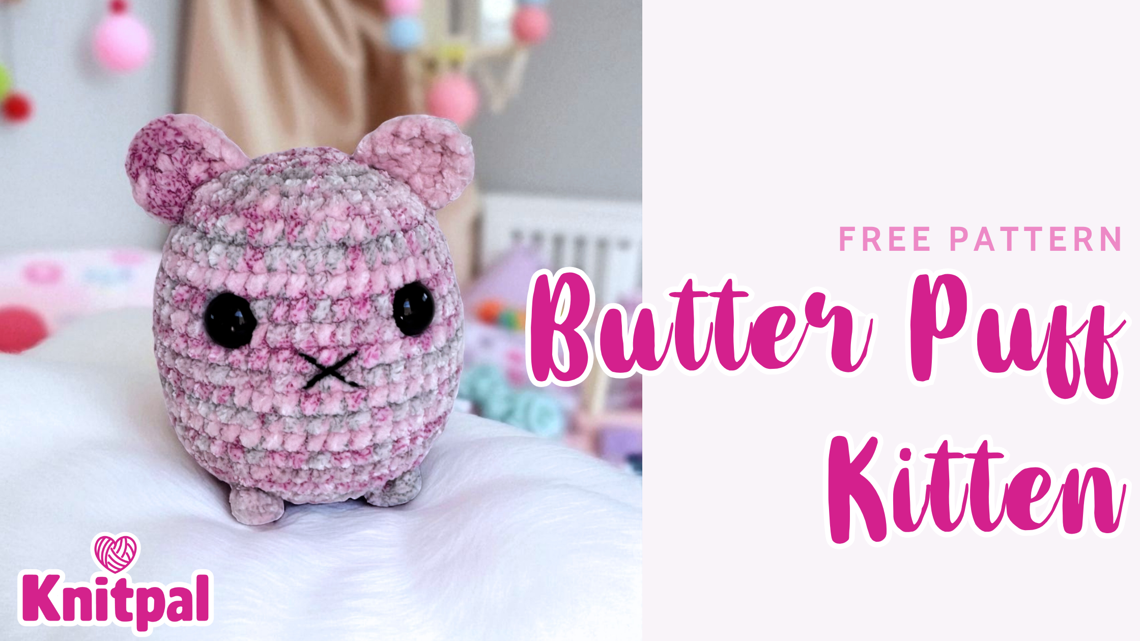 butter puff kitten free amigurumi crochet pattern