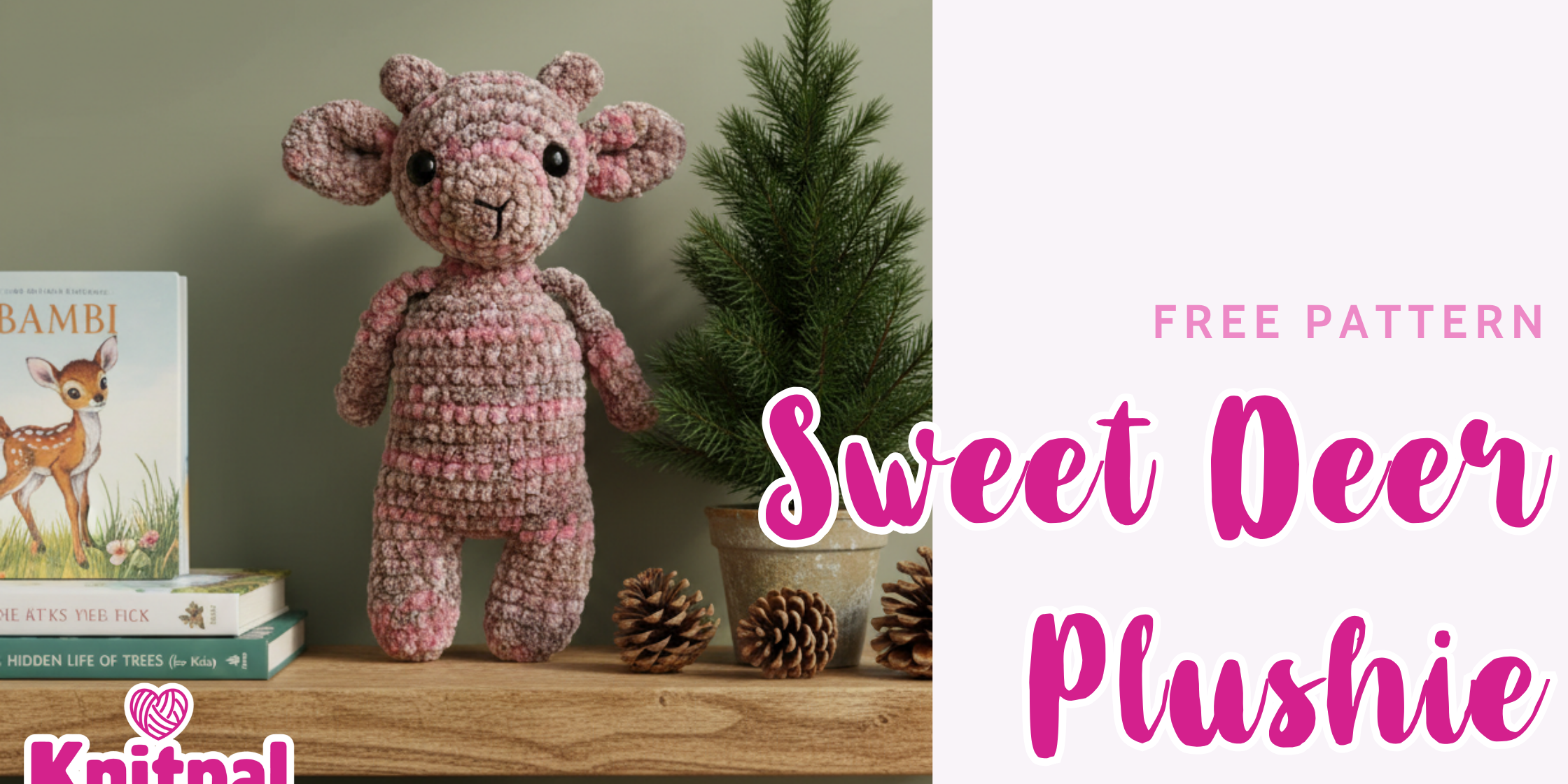 sweet baby dear plushie free amigurumi crochet pattern