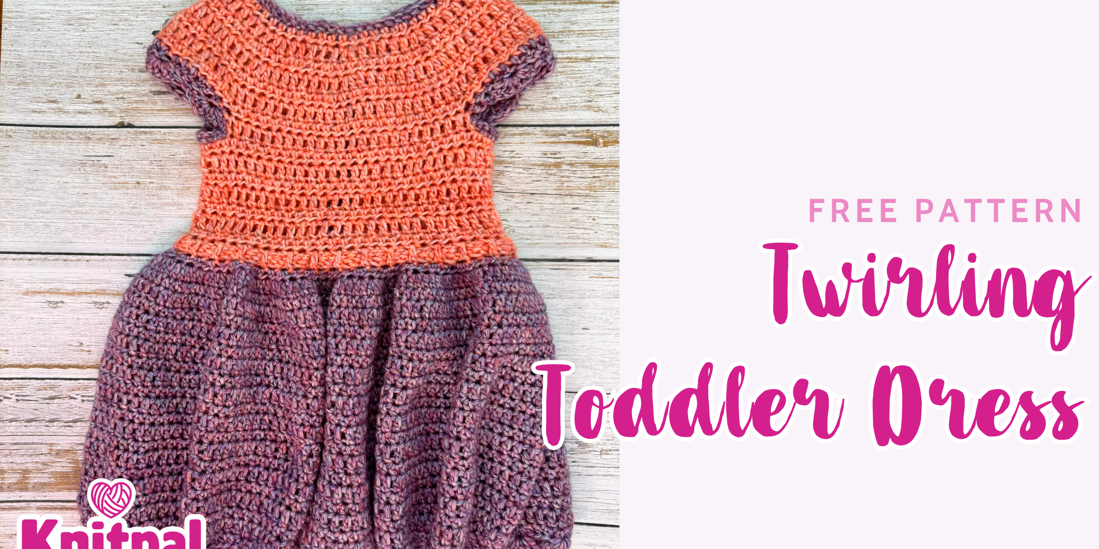 Twirling toddler dress free crochet pattern