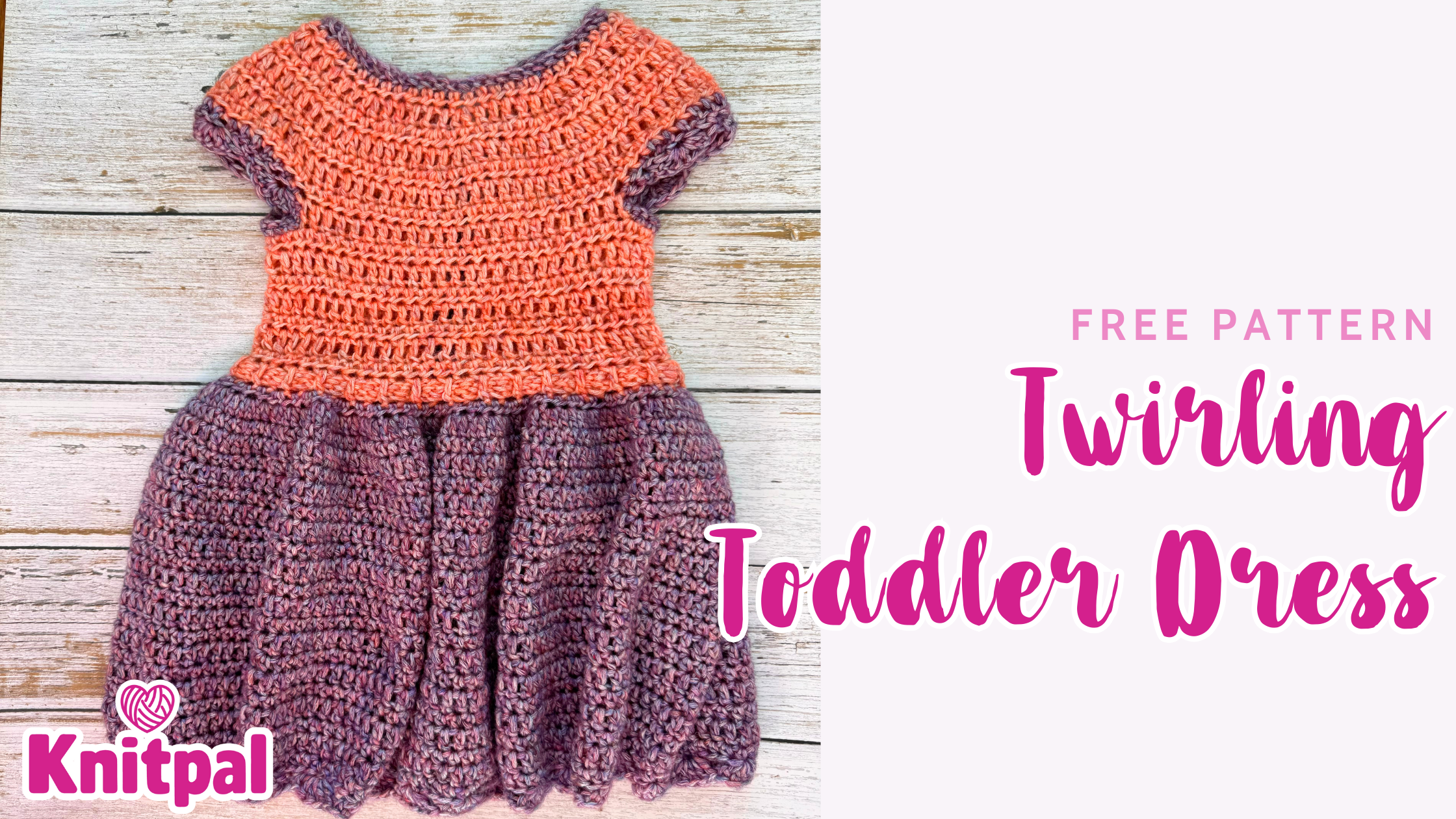 Twirling toddler dress free crochet pattern
