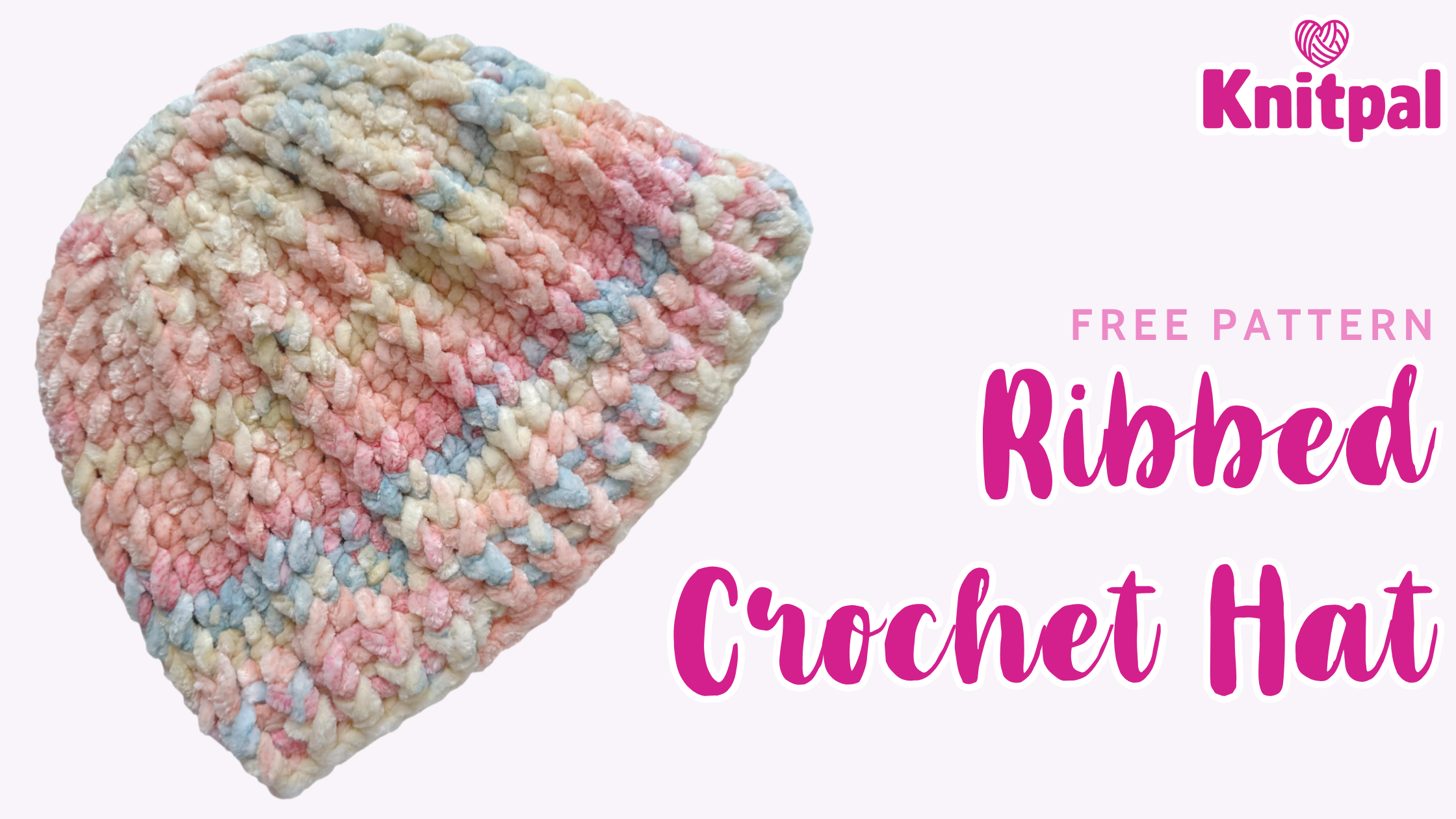 Ribbed hat free crochet pattern