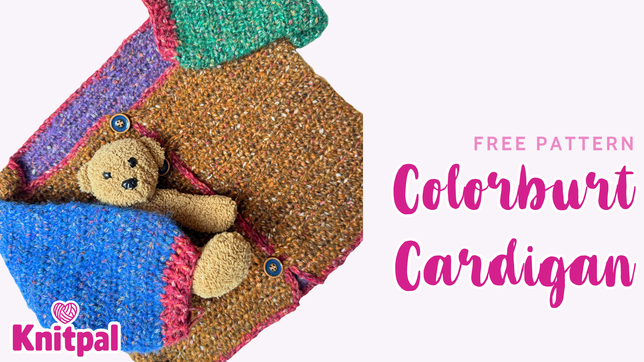 Colorburst cardigan free crochet pattern