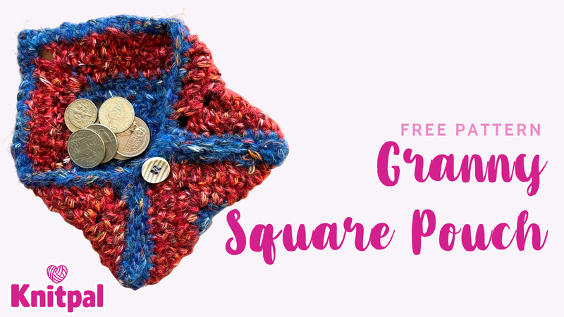 Granny Square Pouch - Free Crochet Pattern