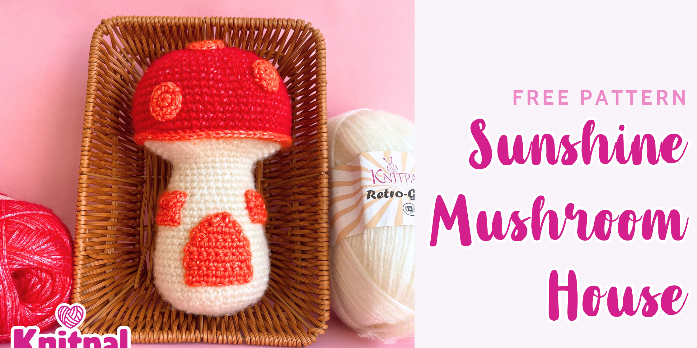 Sunshine Mushroom House - Free Amigurumi Crochet Pattern