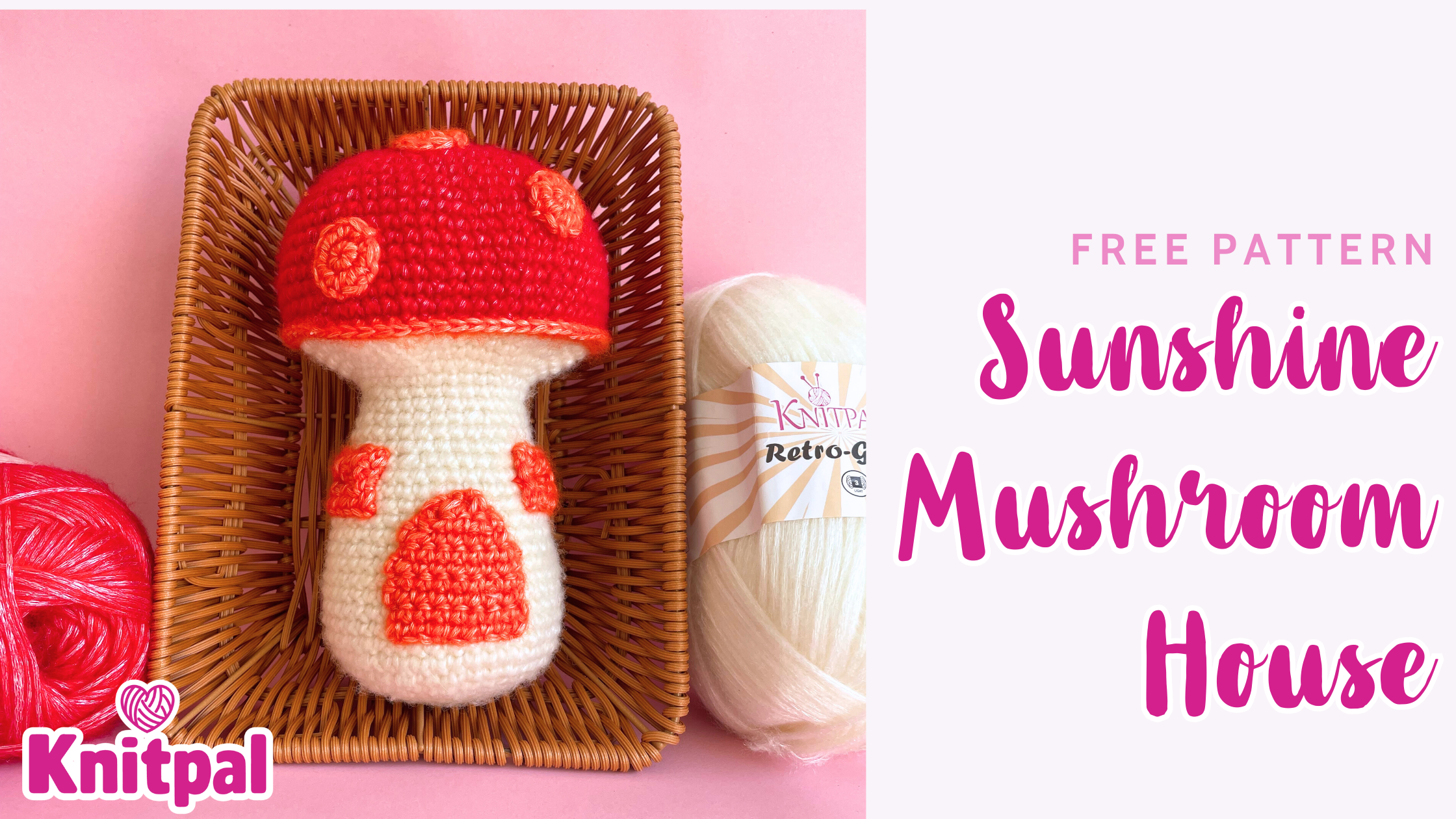 Sunshine Mushroom House - Free Amigurumi Crochet Pattern