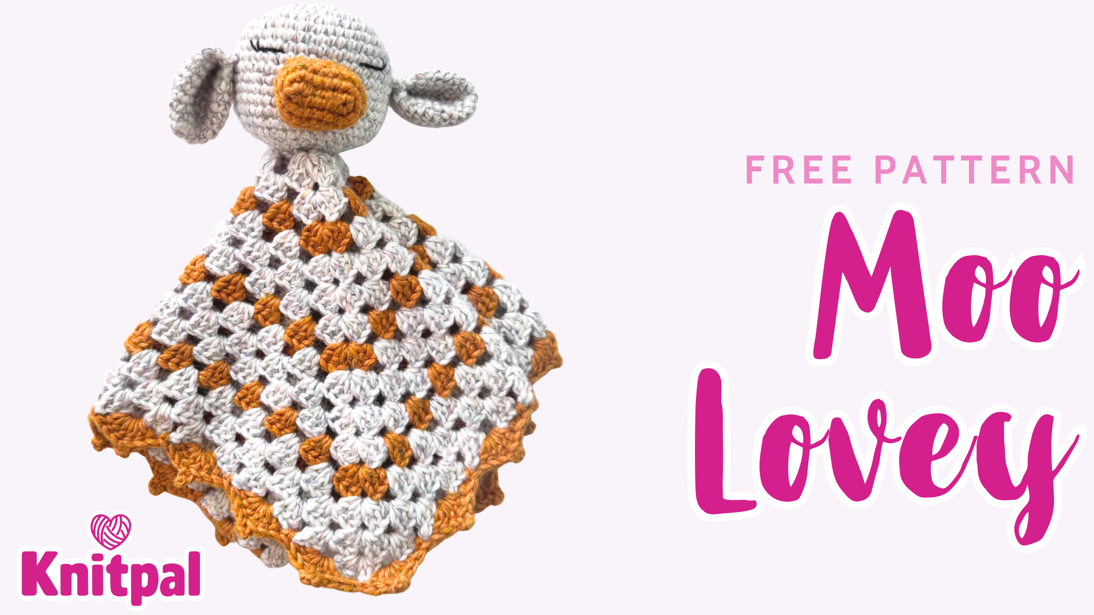 Moo lovey free crochet amigurumi blanket pattern 