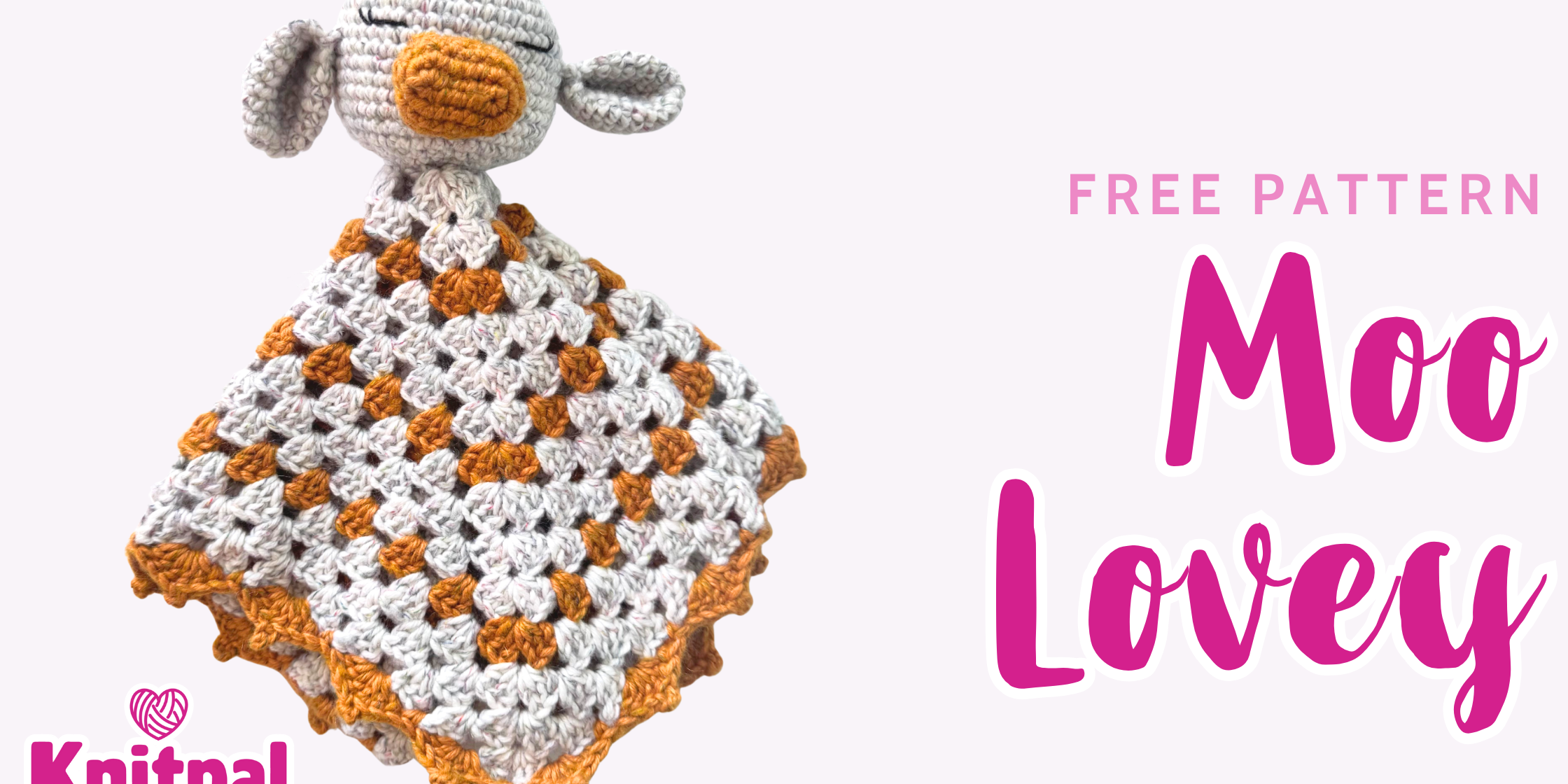Moo lovey free crochet amigurumi blanket pattern 