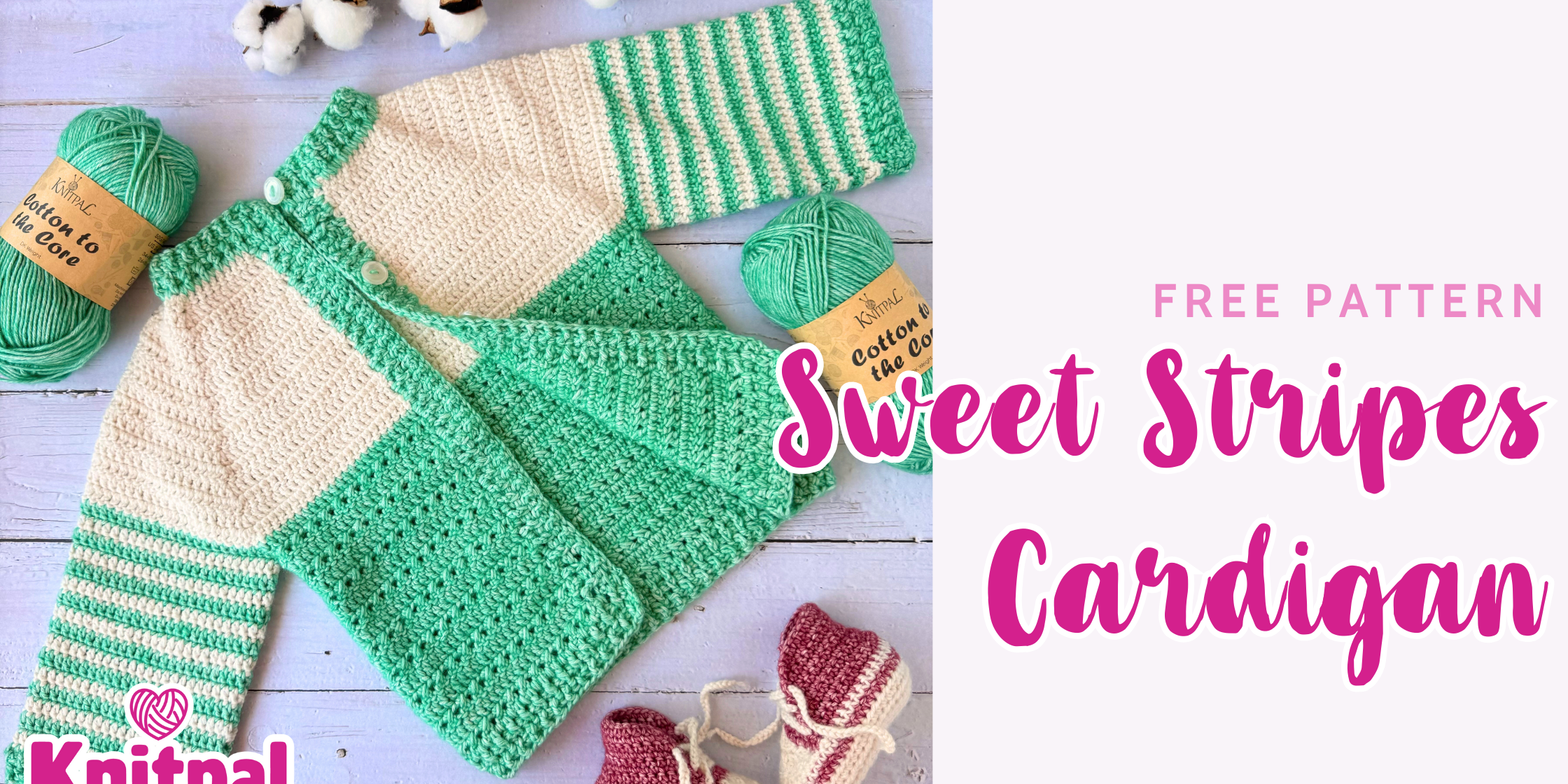 Sweet Stripes Baby Cardigan - Free Crochet Pattern!