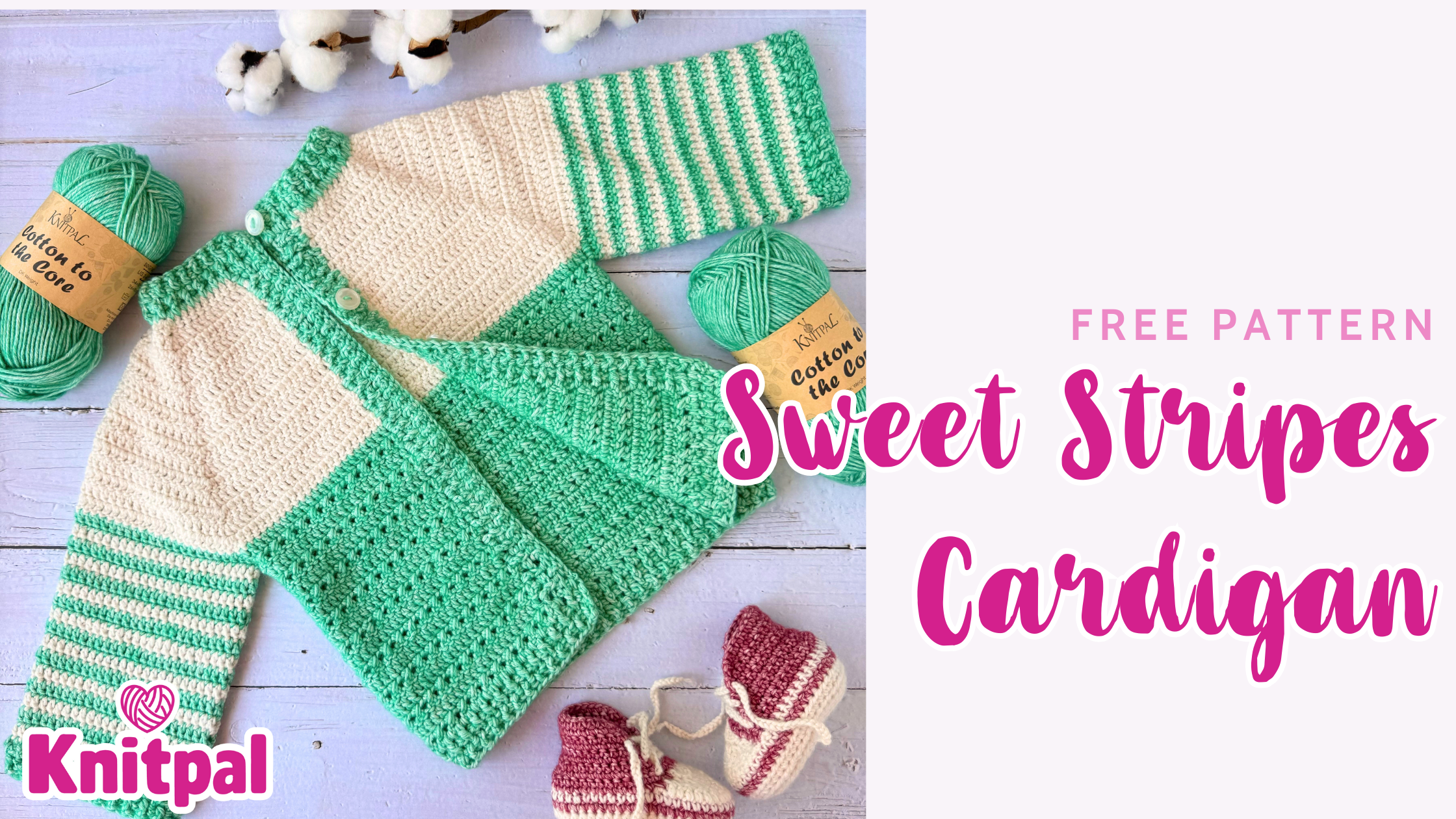 Sweet Stripes Baby Cardigan - Free Crochet Pattern!