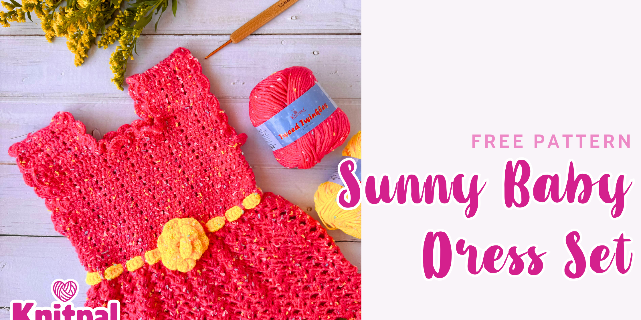 Sunny Baby Dress Set Free Crochet Pattern