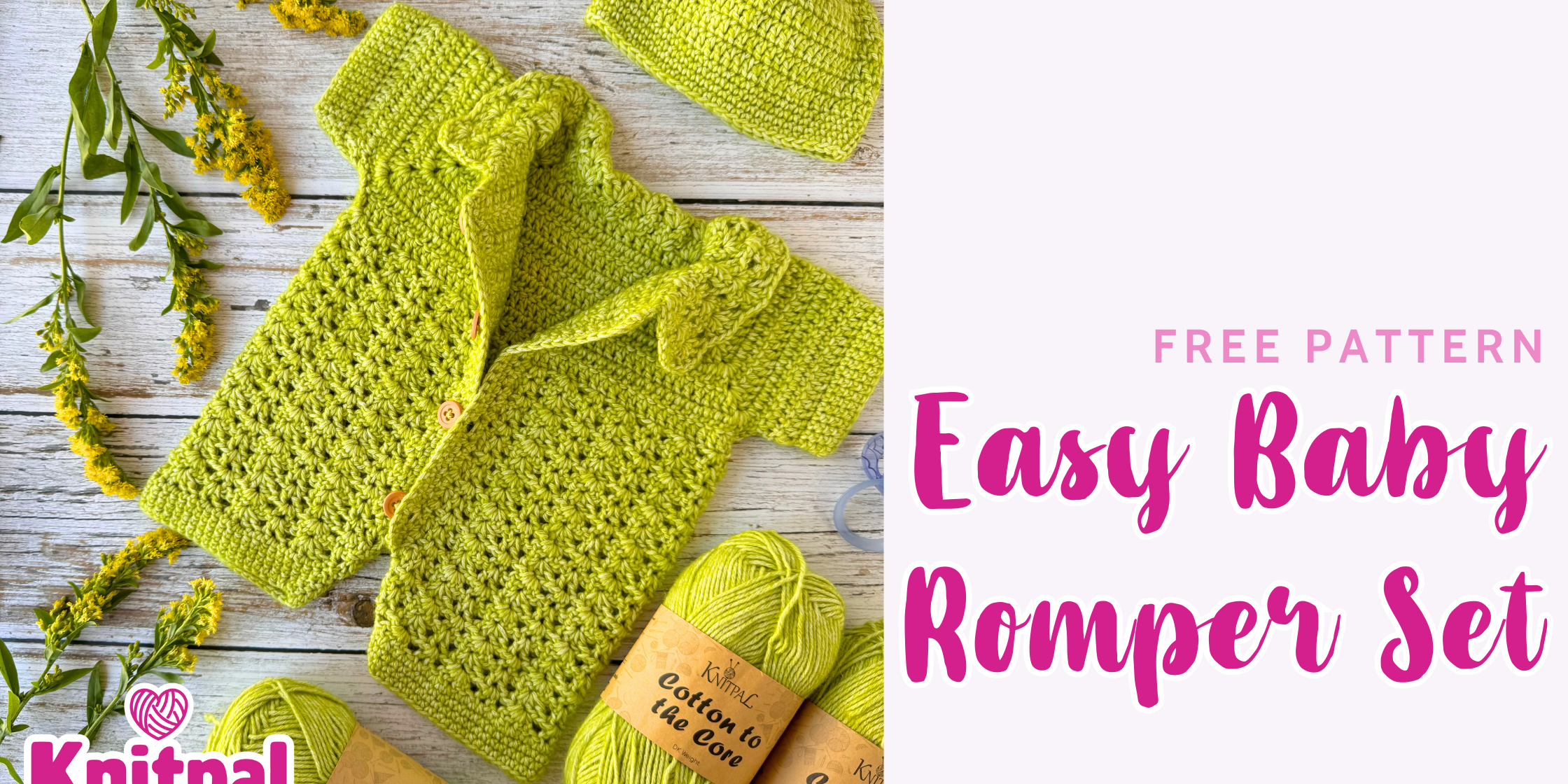 Easy baby romper set free crochet pattern