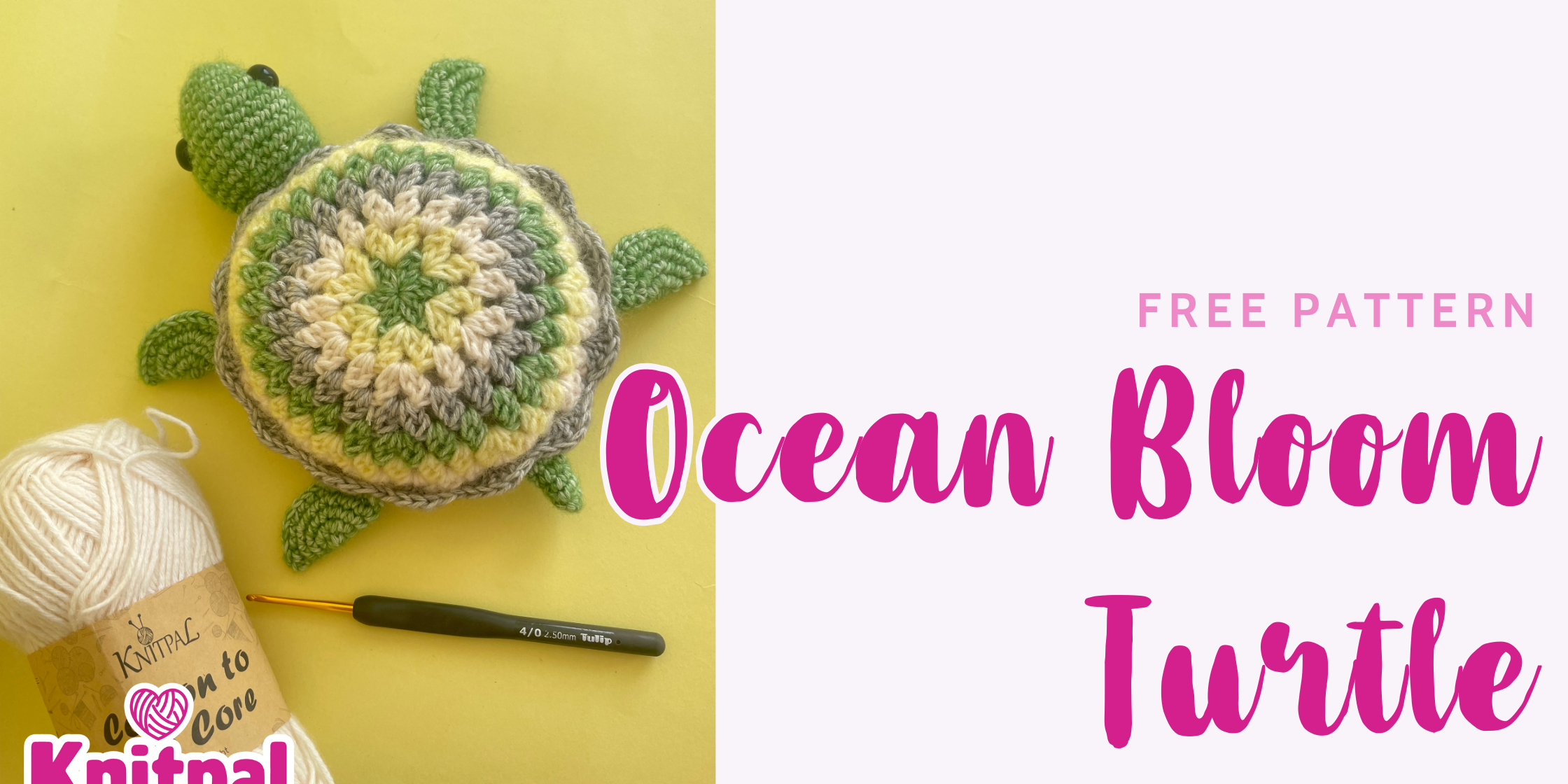 Ocean Bloom Turtle free amigurumi crochet pattern