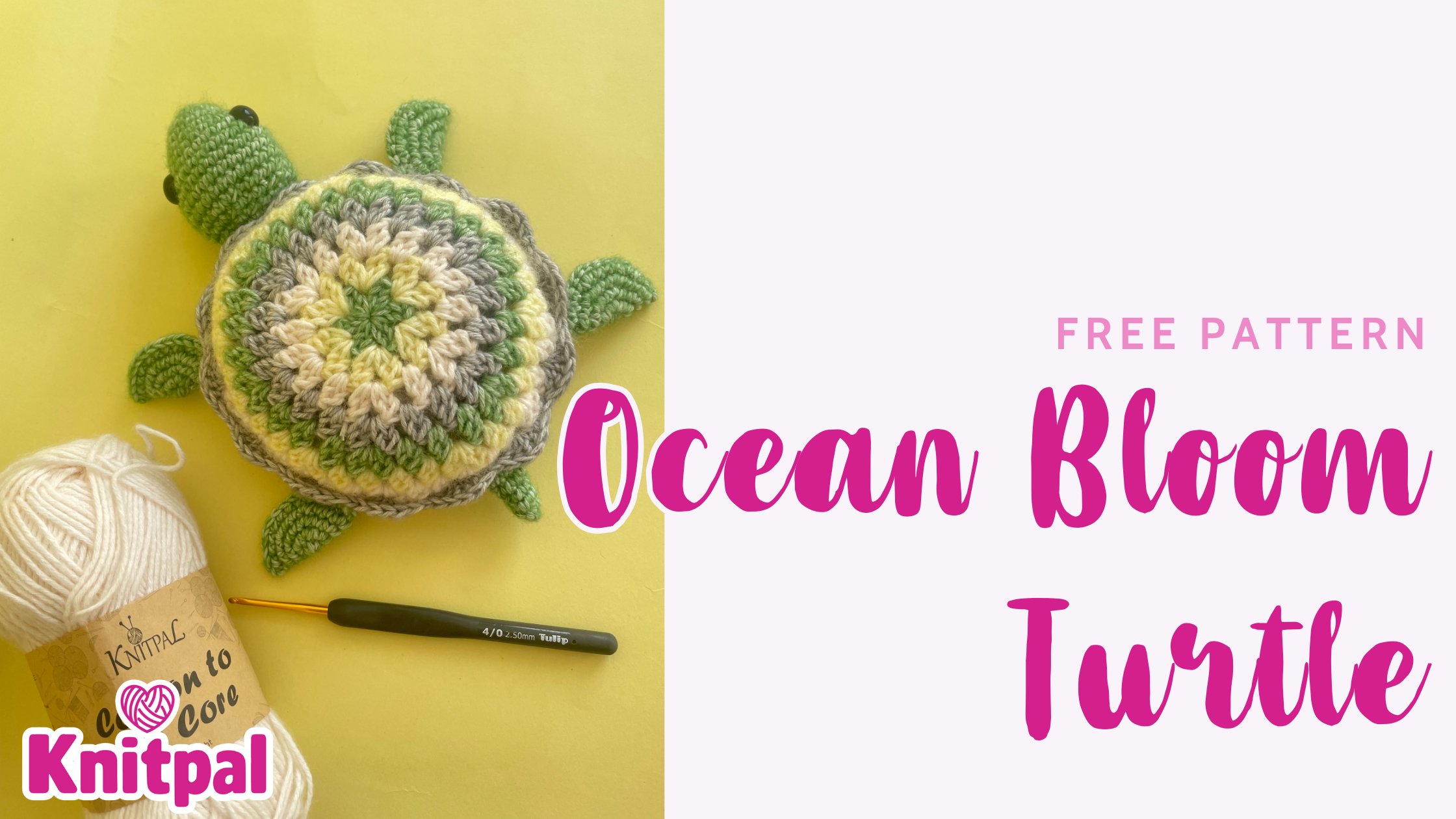Ocean Bloom Turtle free amigurumi crochet pattern