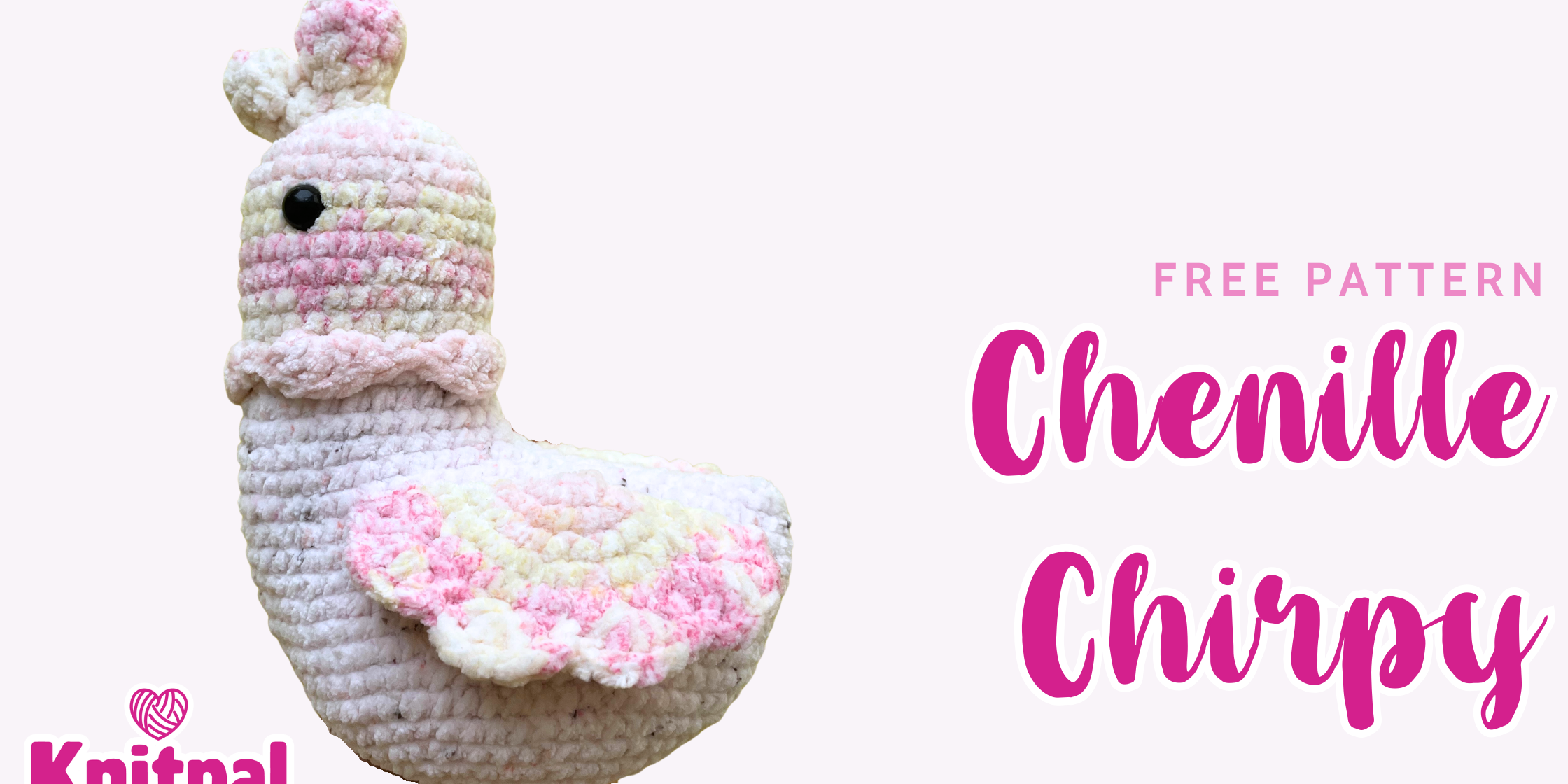 free amigurumi crochet chenille bird pattern