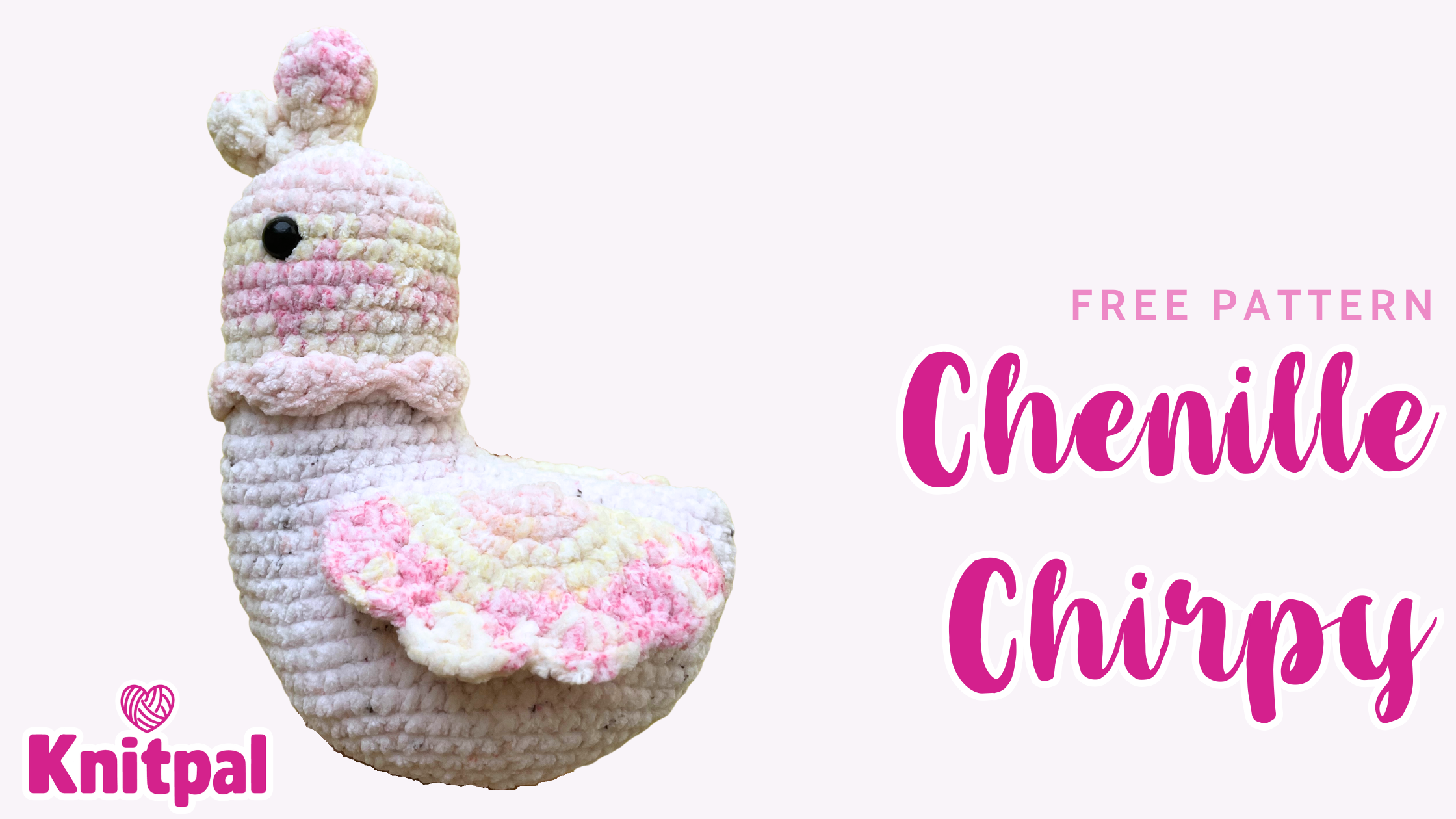 free amigurumi crochet chenille bird pattern