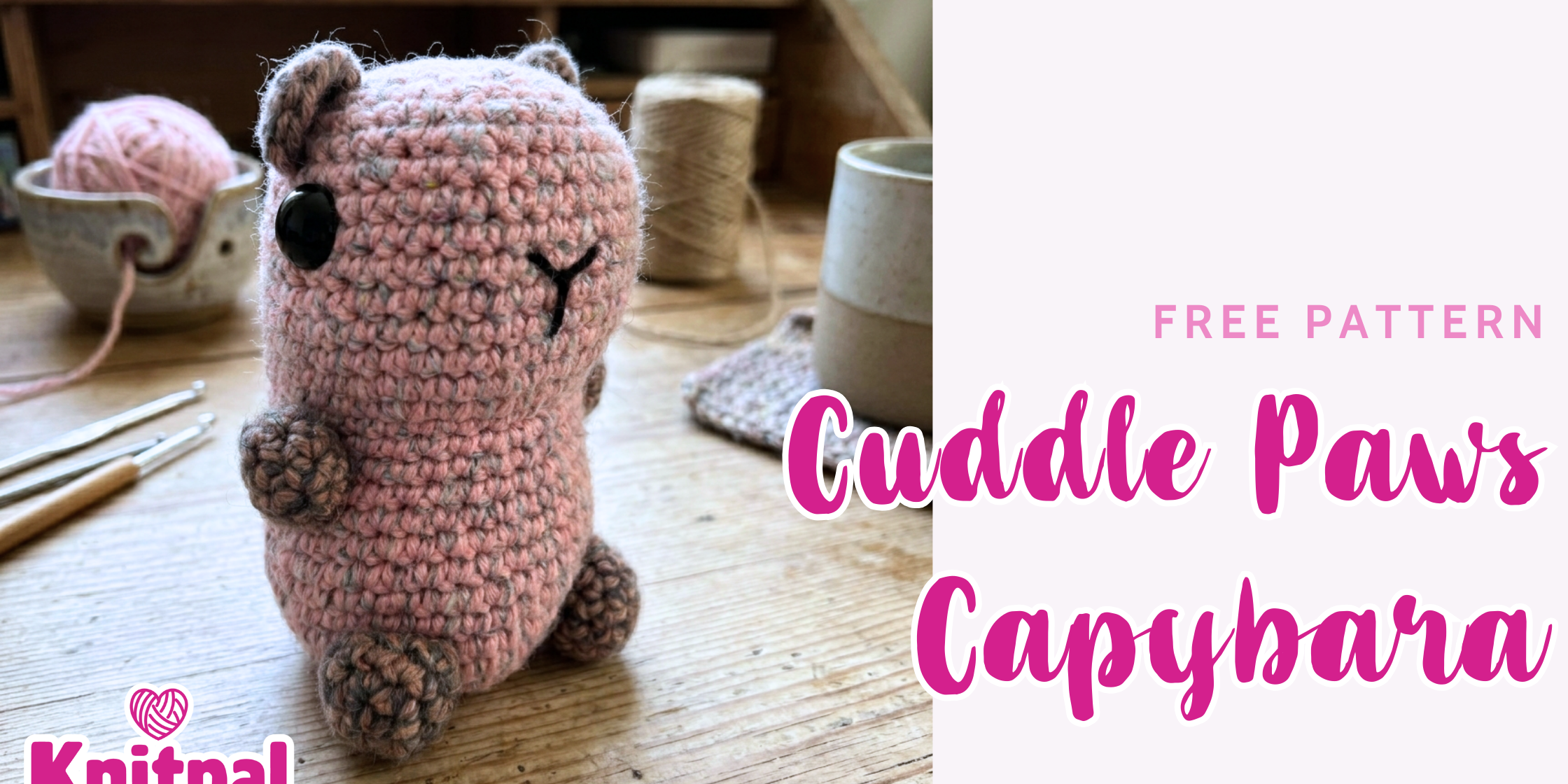 Cuddle Paws Capybara - Free Amigurumi Crochet Pattern