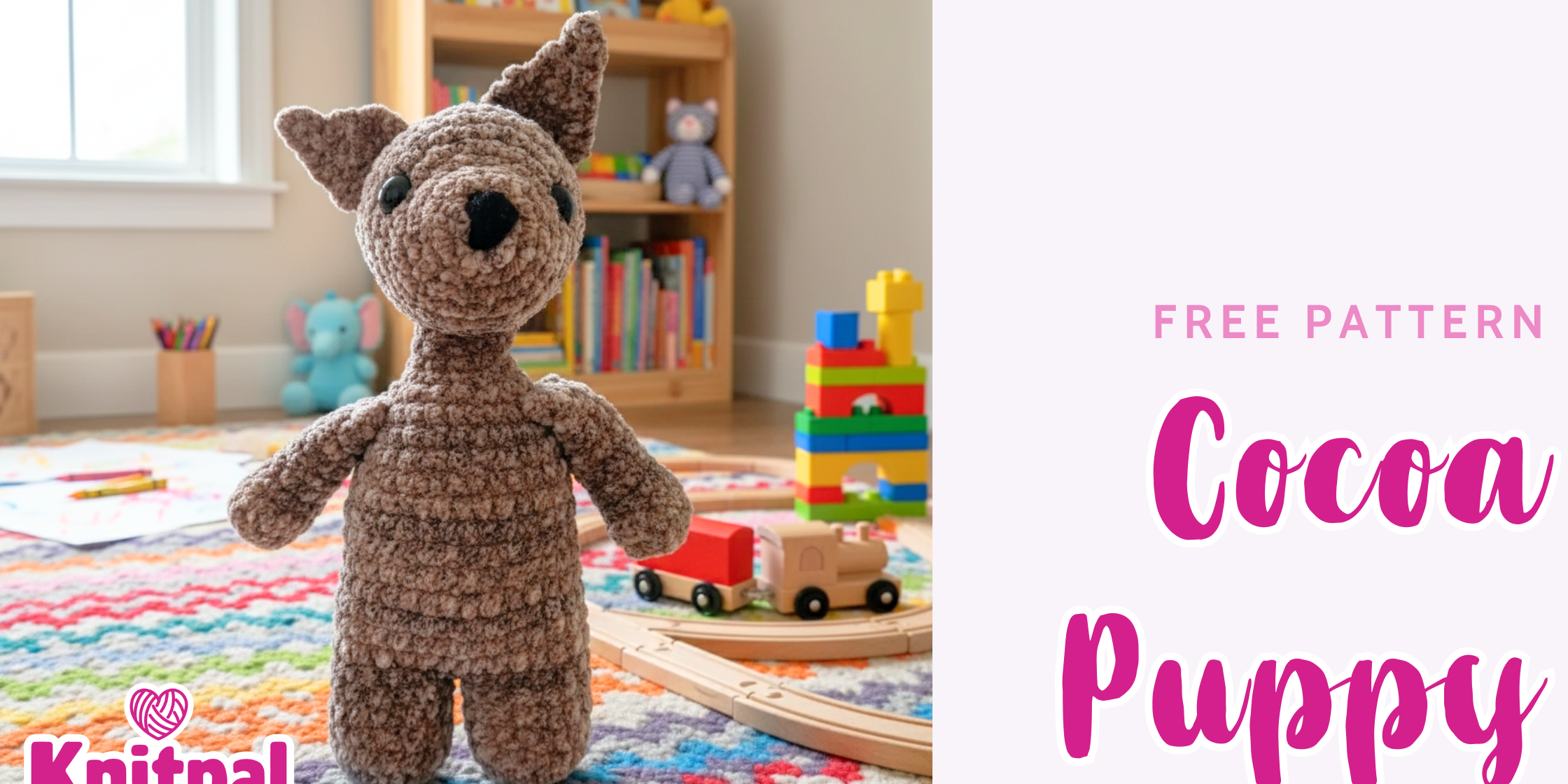 Cocoa puppy free amigurumi crochet pattern