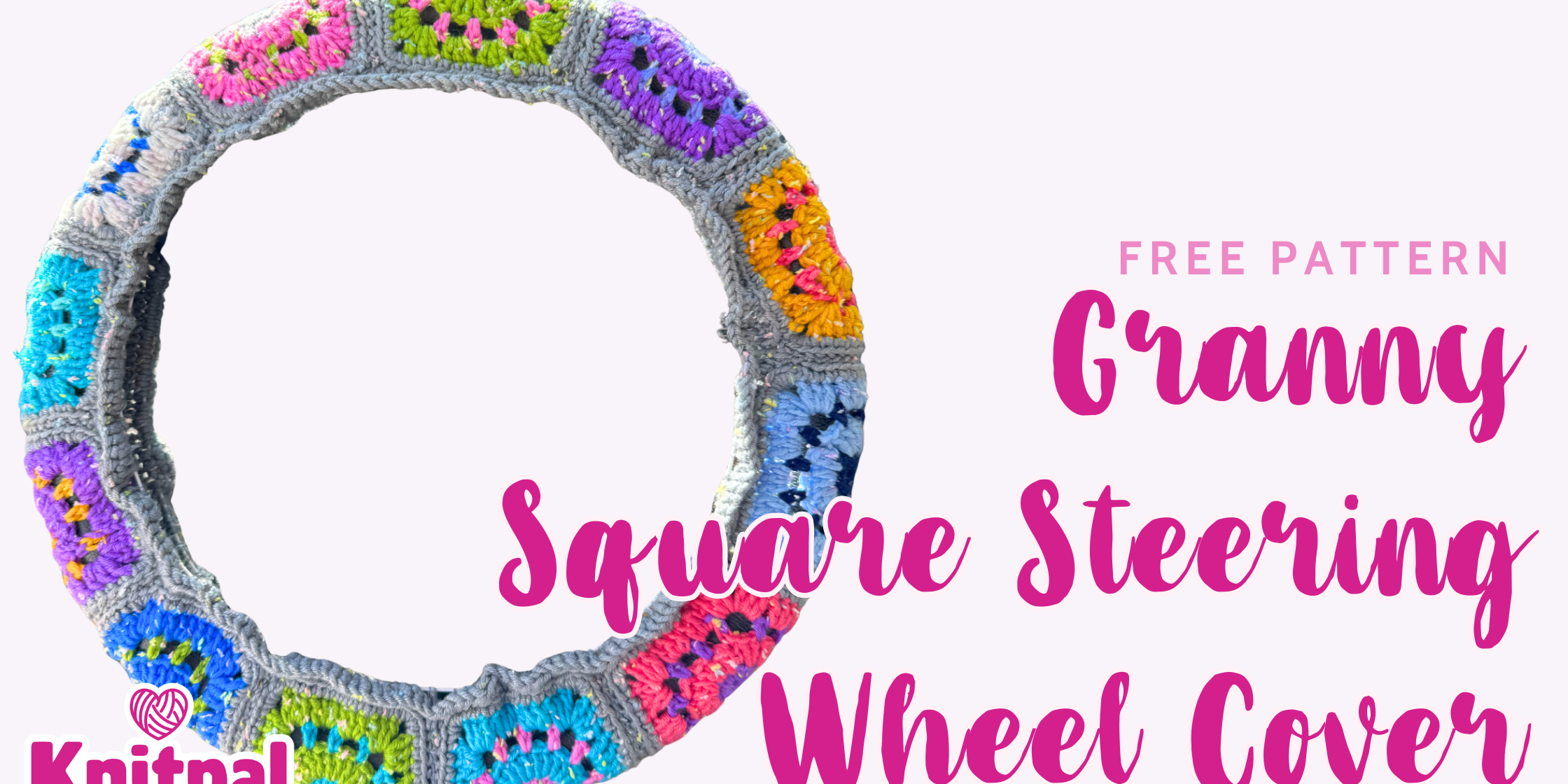 Granny Chic Steering Wheel Cover - Free Crochet Pattern