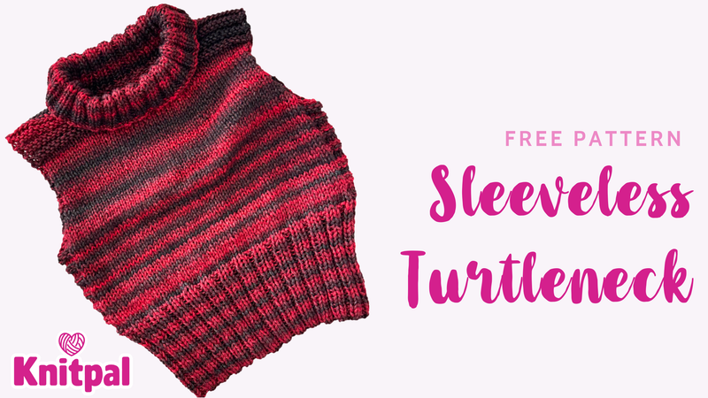knitted sleeveless turtleneck free pattern
