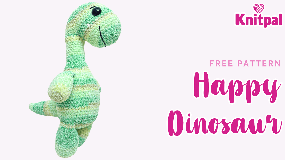 Happy Dinosaur - Free Amigurumi Crochet Pattern