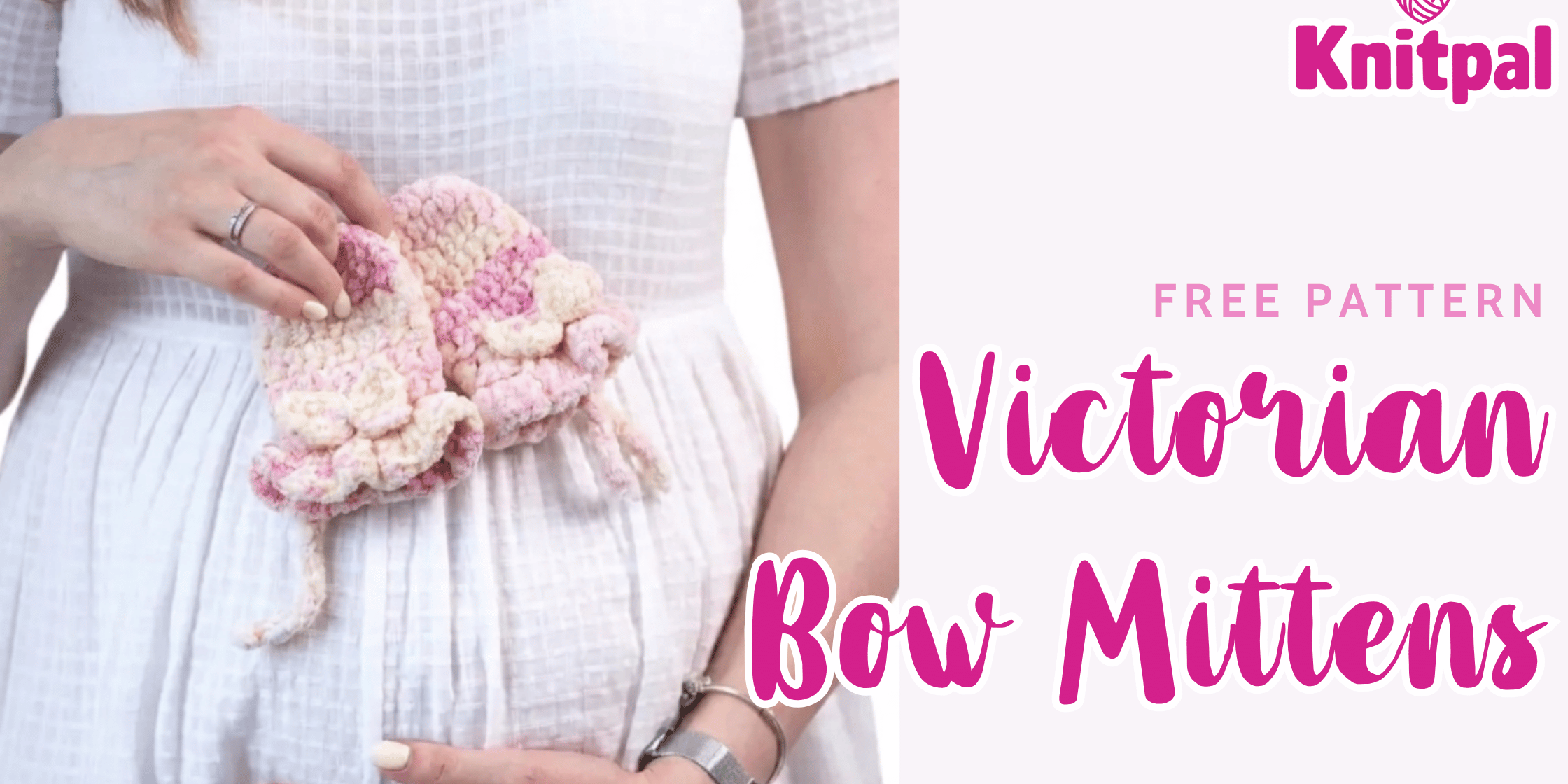 Victorian Bow Mittens - Free Crochet Pattern