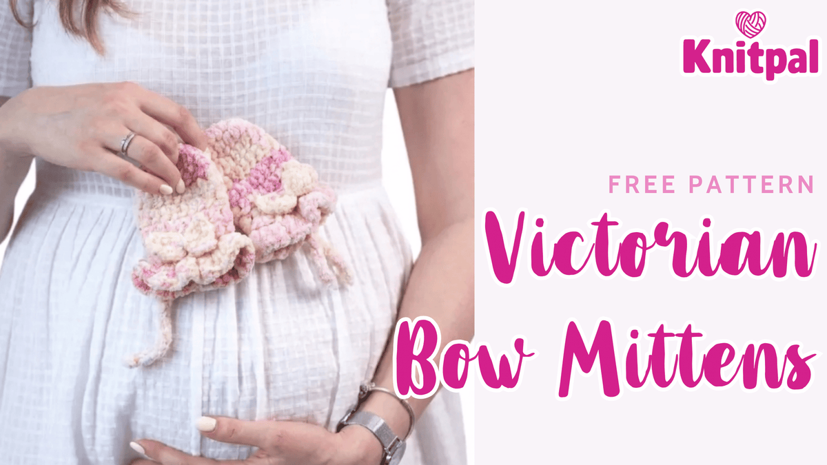 Victorian Bow Mittens - Free Crochet Pattern