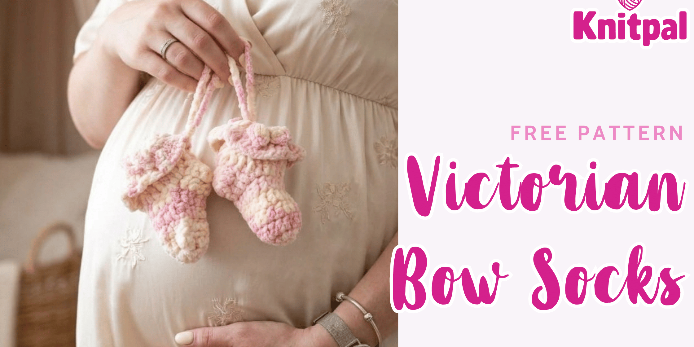 Victorian Bow Socks - Free Crochet Pattern