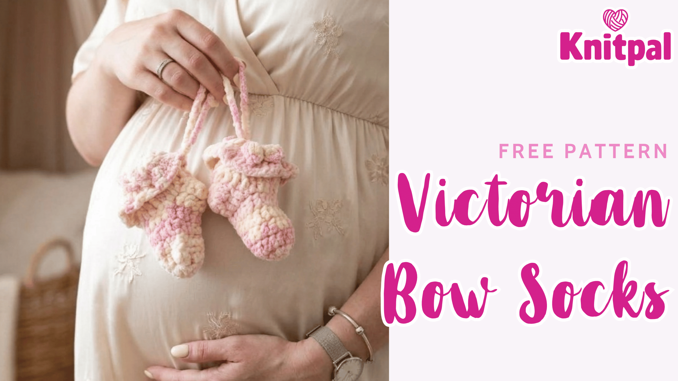 Victorian Bow Socks - Free Crochet Pattern