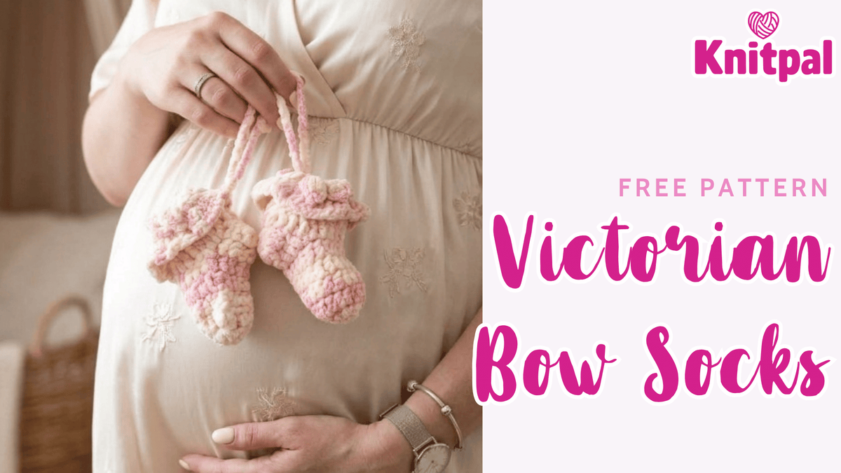 Victorian Bow Socks - Free Crochet Pattern