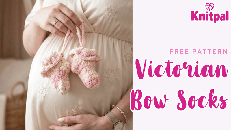 Victorian Bow Socks - Free Crochet Pattern