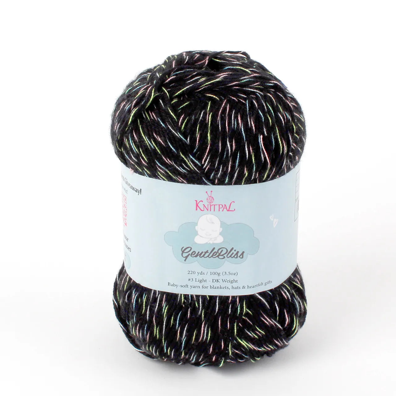 KnitPal GentleBliss Yarn — Black Ink DK Weight (4 Skeins)