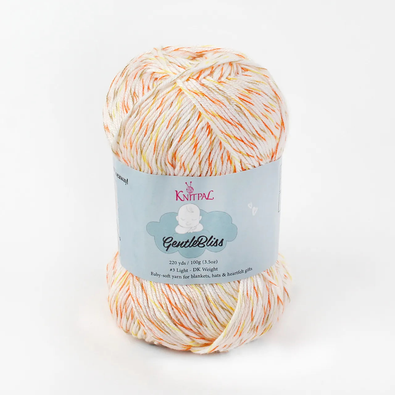 KnitPal GentleBliss Yarn — White Candy Corn DK Weight (4 Skeins)