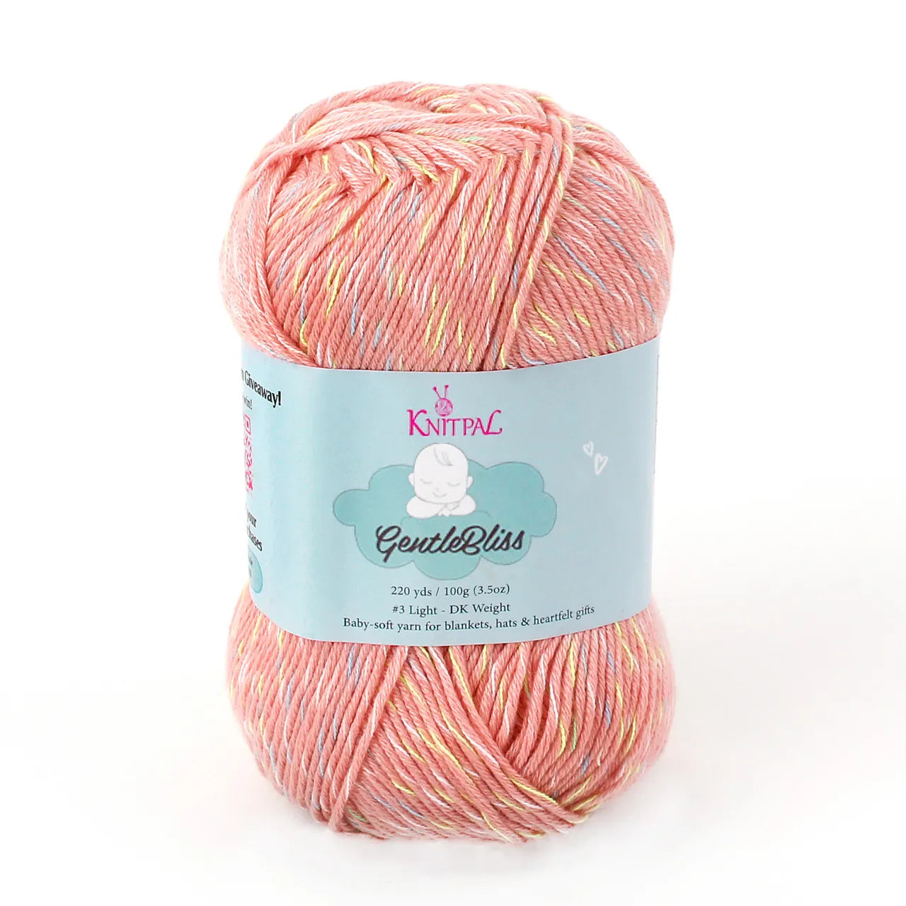 KnitPal GentleBliss Yarn — Pink Grapefruit DK Weight (4 Skeins)
