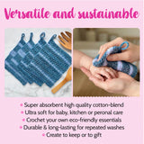 Everyday Joy Dishcloth - Crochet - Blue