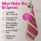 Everyday Joy Dishcloth - Crochet - Red