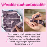 Everyday Joy Dishcloth - Crochet - Purple