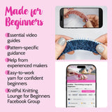 Everyday Joy Dishcloth - Knitting - Blue