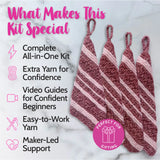 Everyday Joy Dishcloth - Knitting - Red