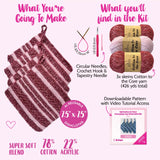 Everyday Joy Dishcloth - Knitting - Red