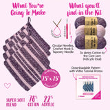 Everyday Joy Dishcloth - Knitting - Purple
