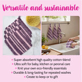 Everyday Joy Dishcloth - Knitting - Purple