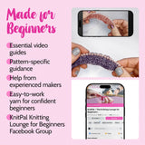 Everyday Joy Dishcloth - Knitting - Purple
