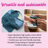 Everyday Joy Dishcloth - Tunisian Crochet - Blue