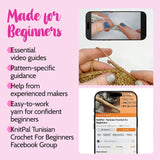 Everyday Joy Dishcloth - Tunisian Crochet - Brown