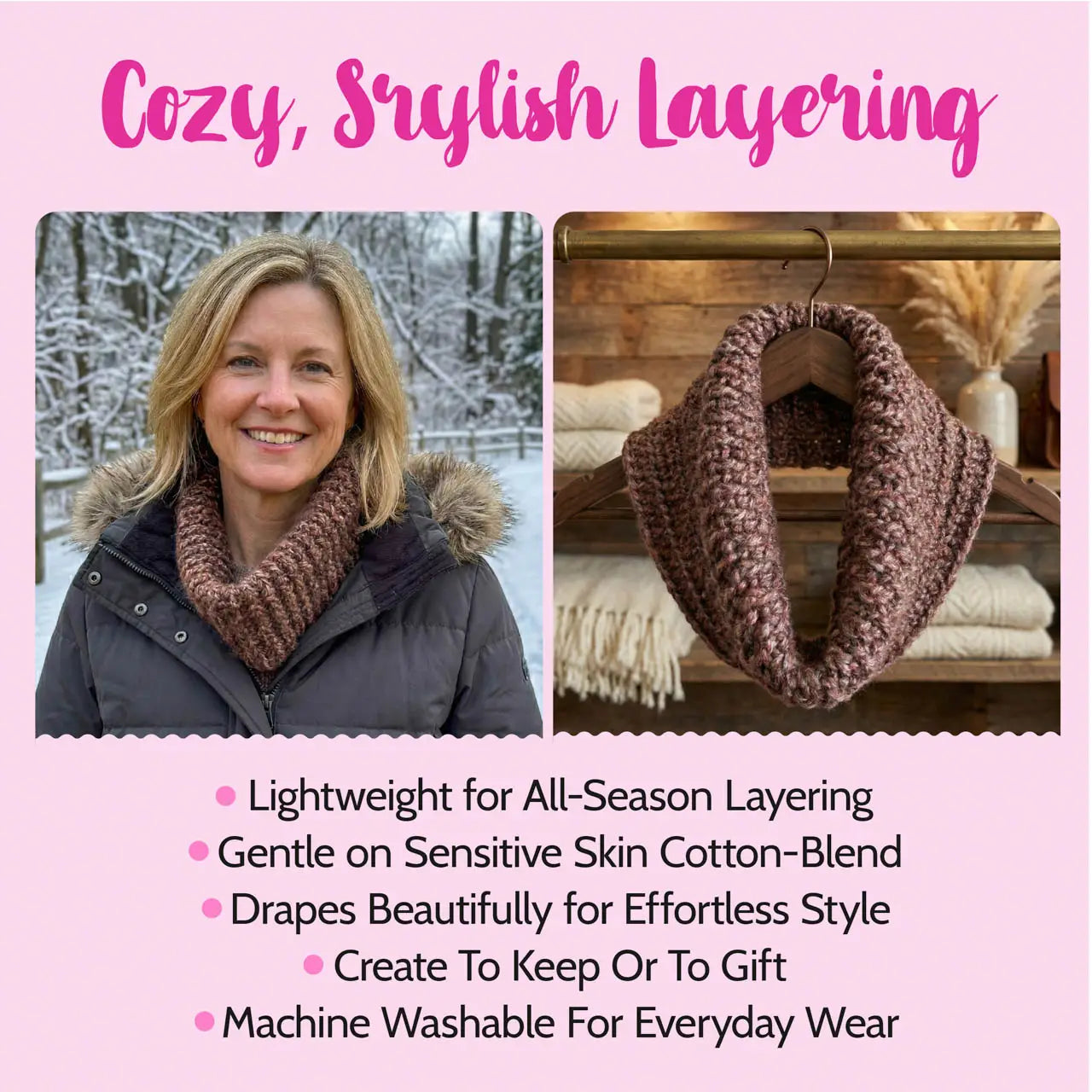 Weekend Wrap - Crochet - Brown