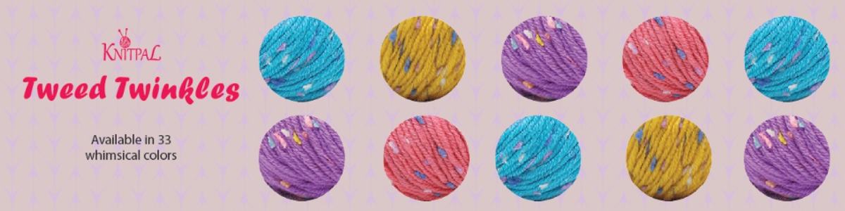 Tweed Twinkles Soft Hypoallergenic Baby Yarn for Knitting Crocheting, 8  skeins, 696 yards/400 Grams, Light Worsted, DK #3 (Wisteria Purple)